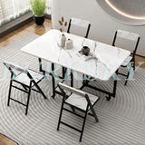 Table Folding Dining table Movable Table Set Dining