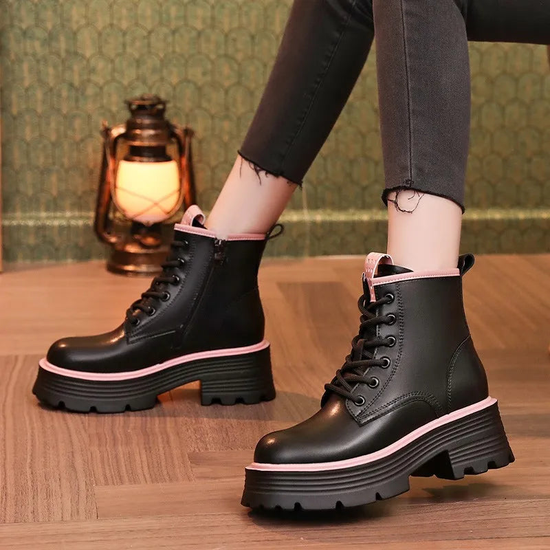 Women Shoes Boots Ankle 2022 New Autumn British