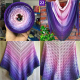 300g Cake Gradient Color Crocheted Shawl Blanket DIY
