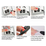 LNWPYH Professional Electric Nail Drill Machine Set Nail