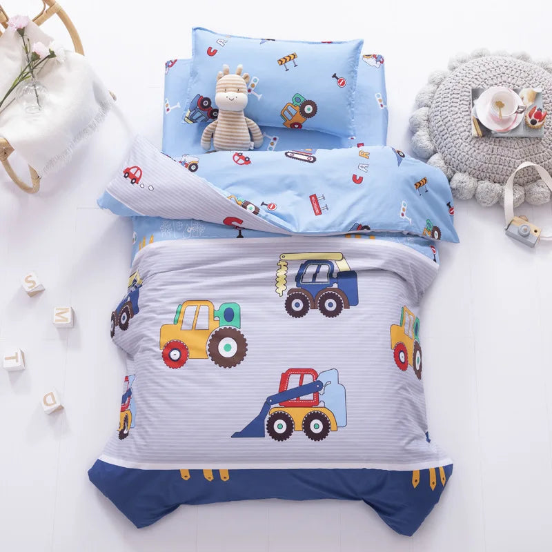 Children's Cotton Three-piece Set Kindergarten Nap Cartoon Bed