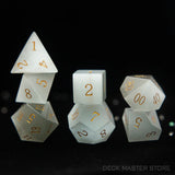 7pcsset Polyhedral Gemstone DnD Dice Set for Tabletop