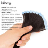 Isheeny Mini Tape Hair Extensions 12"-24" Machine Remy