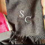 Personalised Embroidered Scarf with Initials or Name Wedding