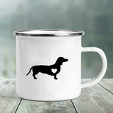 I Love Dachshunds Printed Enamel Mug Creative Glass