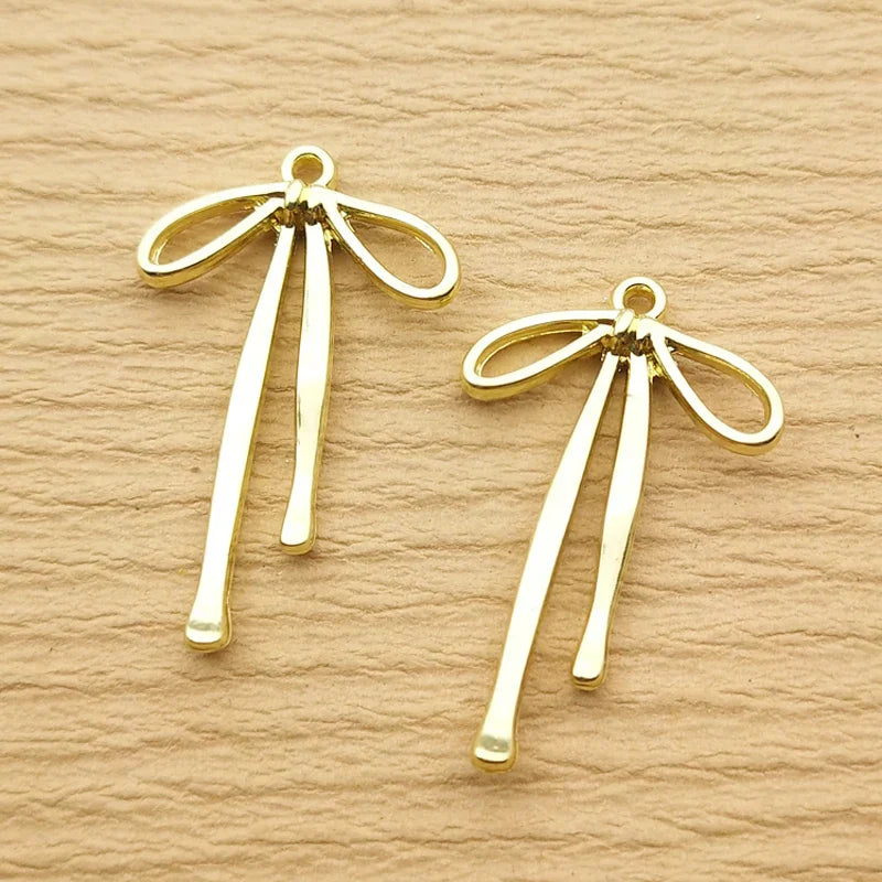 10pcs Bow Charm for Jewelry Making Craft Supplies