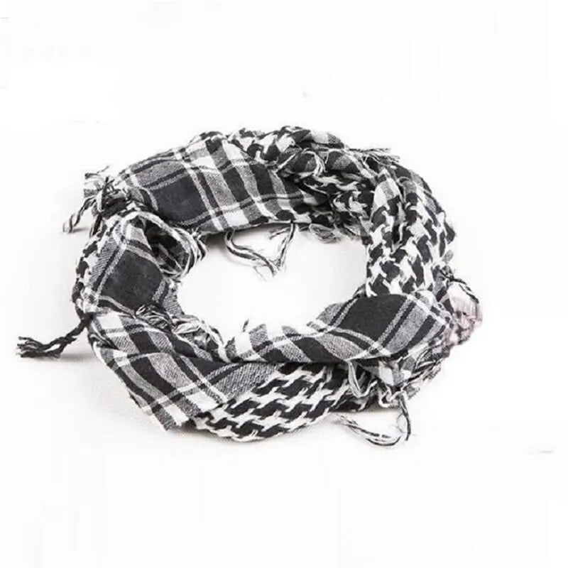 Arab Square Scarf Muslim Shawl Plaid Stripe Printed