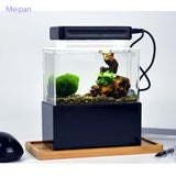 Portable Mini Betta Fish Tank Aquarium Desktop Decorations