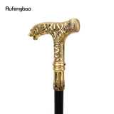 Golden Bear Handle Luxury Walking Stick with Hidden