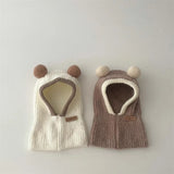 Korean Baby Hood Beanies One Piece Scarf Cap