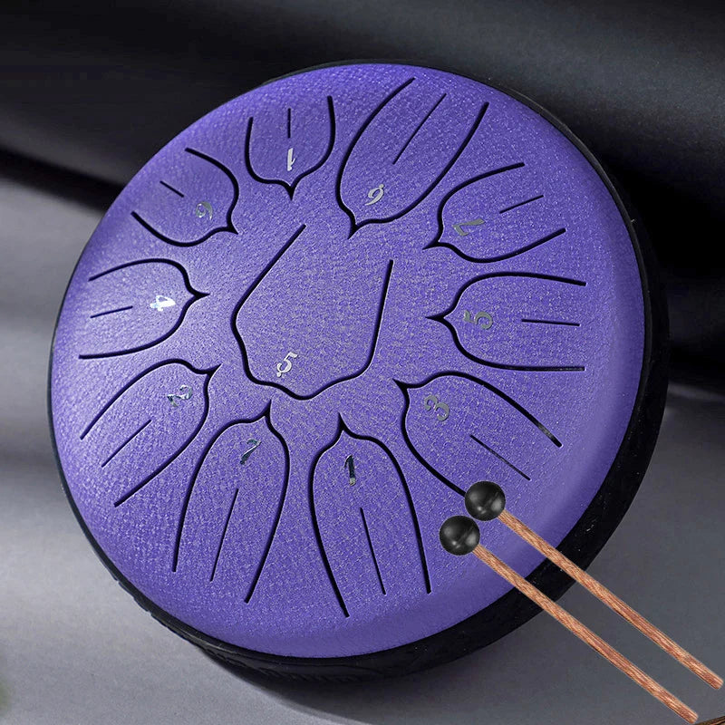 Hluru Glucophone Steel Tongue Drum 6 Inch 11
