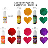 24Colors 10ml Alcohol Ink Set for AB Epoxy