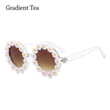 Fashion Retro Daisy Sunglasses for Women Round Flower