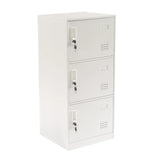 40*40*90cm White 3 Door Metal File Cabinet Office