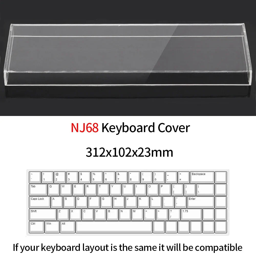 Acrylic Dust Cover for Keyboard Waterproof Dustproof Anti