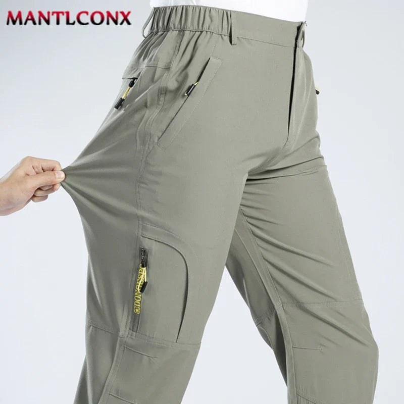 XL-5XL Lightweight Hiking Camping Trousers Men Thin Summer