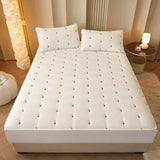 Super Thick Mattress Cover Quilted Embroidered Bed Cover