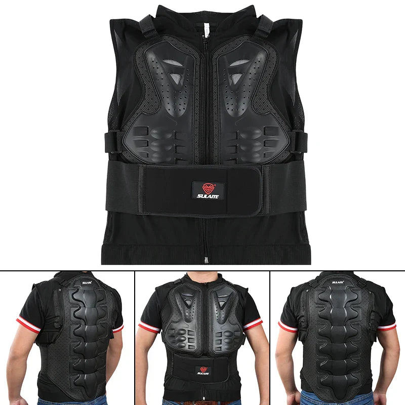 1PC Motorcycle Armor Protection Vest for Chest and Back (M-XXL)