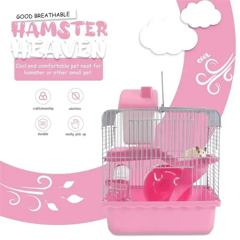 Double-layer Hamster Cage Glamping Accessories Mouse Toy Villa