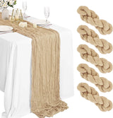 Crinkling Table runner gauze translucency doilies Holiday party