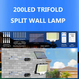 200LED Trifold Porch Lights Fall Prevention Wall Lamp