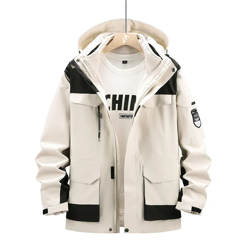 Plus Size 8xl Outdoor Waterproof Men's Two-pieces Sets
