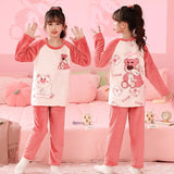 New Winter Kids Pajamas Velvet Thickened Warm Casual