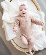 Layers Bamboo Cotton Baby Receiving Blanket Infant Kids