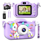 Kids Camera Toys Purple Unicorn for Girls Boys