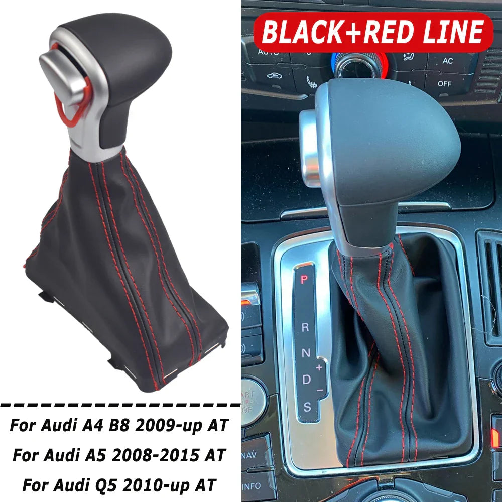 Auto Automatic Shift Knob For Audi A6 C6 A4 B8 A5 Q5 2009 2010 2011 2012 2013 2014 Gear shift knob boot