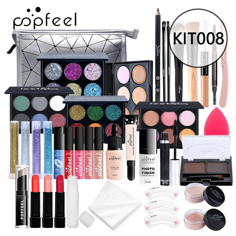 POPFEEL All In One Makeup Set (Eyeshadow, Ligloss,