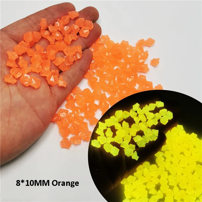 300/500 Pcs Garden Decoration Pebbles Luminous Stone Glow