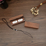 Walnut Wooden Ring Box diamond Pendant Neckl ace