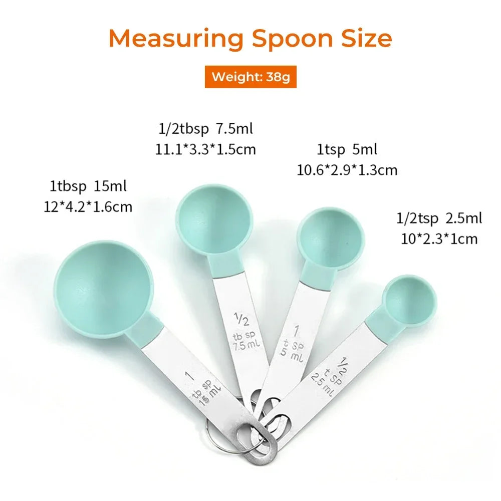 4pcs Baking Tools Kitchen Measuring Spoon Set Stainless