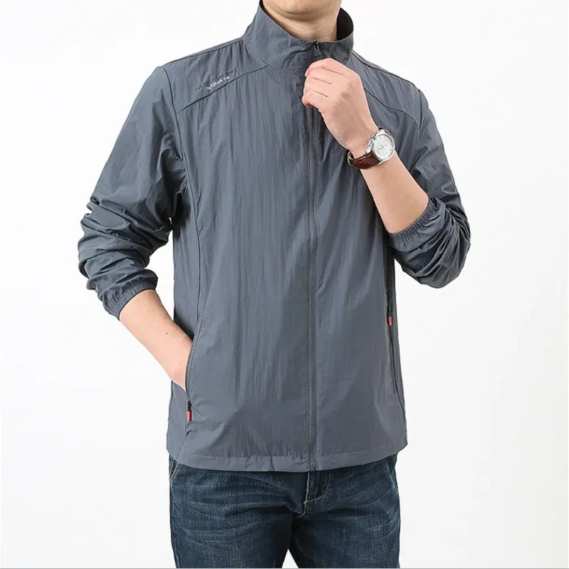 Summer Lightweight Jacket Men Windbreaker Thin Skin Raincoat