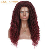 Kalyss 24 Inches Red Wig Synthetic Braids Wigs