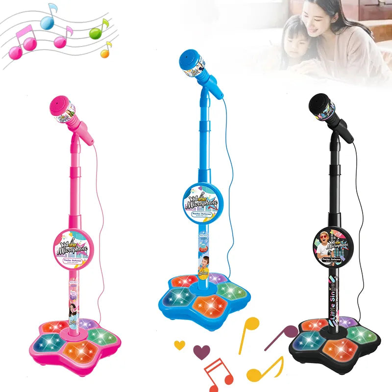 Kids Microphone with Stand Karaoke Song Machine Music