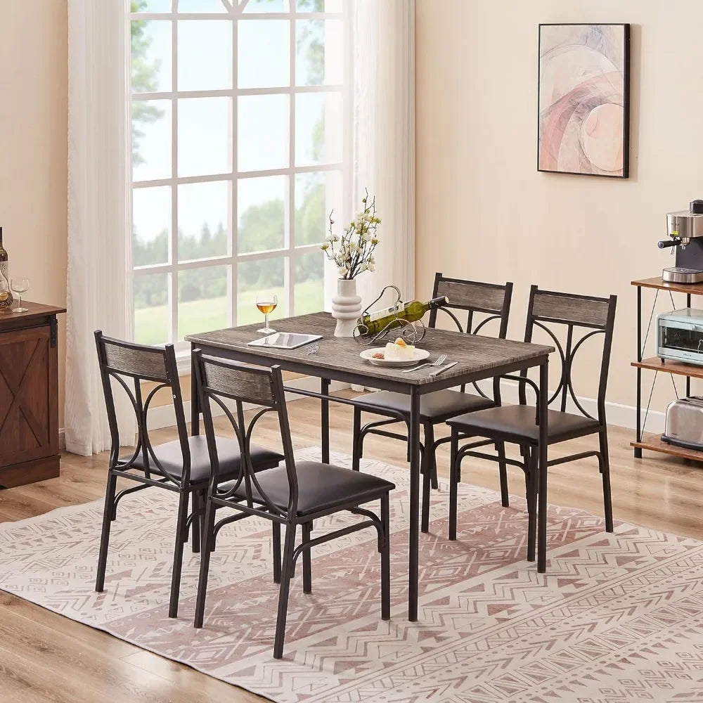 Dinette Table Dining Set for 4 Breakfast Nook