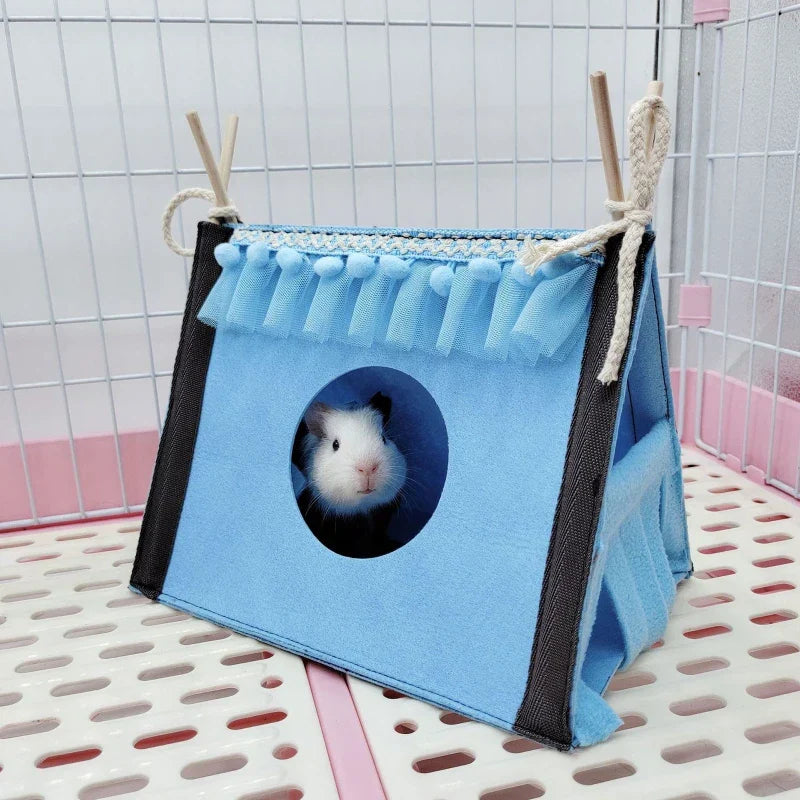 Small Animal Hideout Tent Cage House Warm Bed