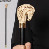 97cm Retro Horse Head Resin Handle Stick Men