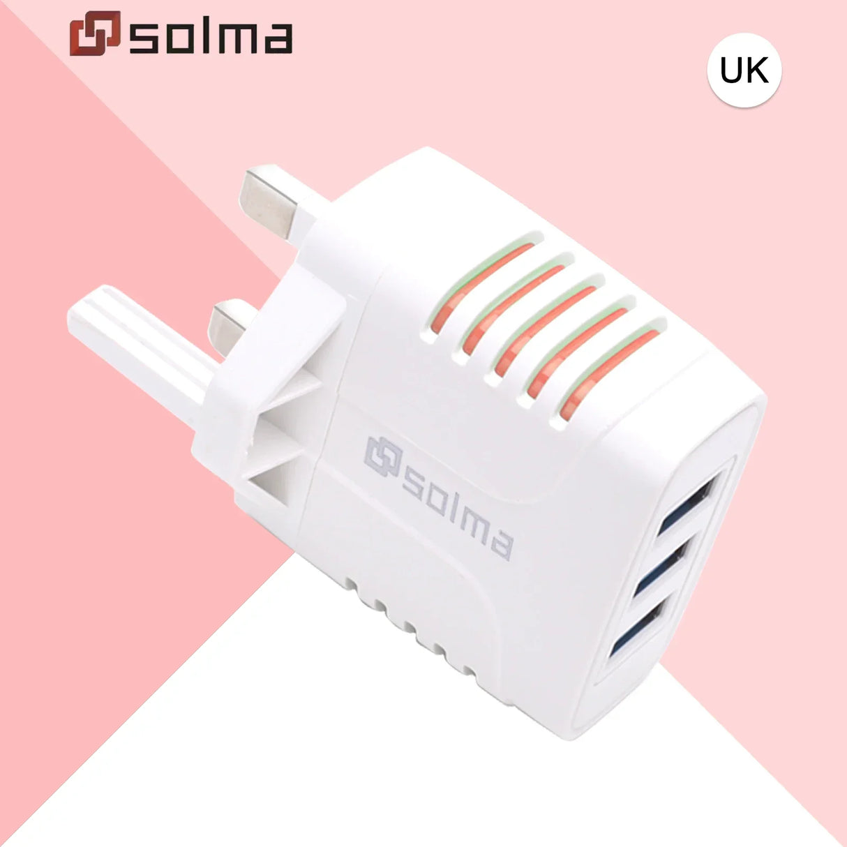 New UK Standard LED Charge Charger 3 ports