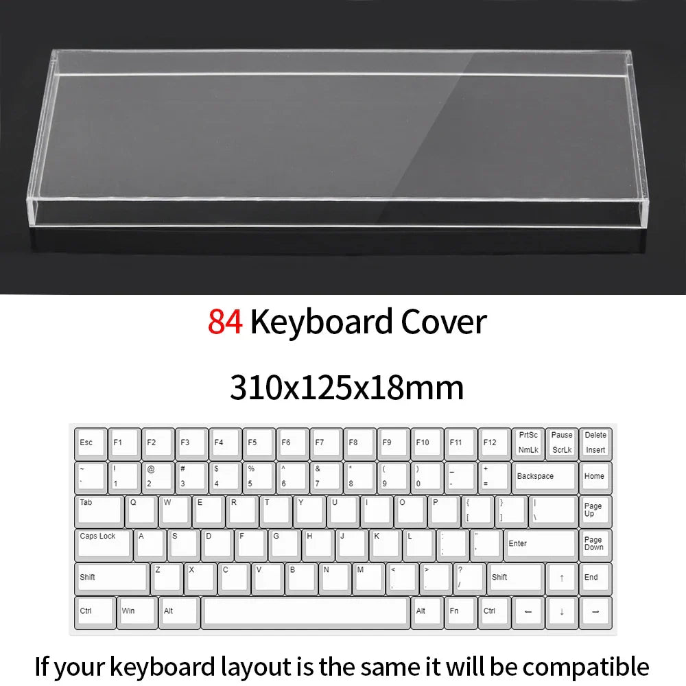 Acrylic Dust Cover for Keyboard Waterproof Dustproof Anti