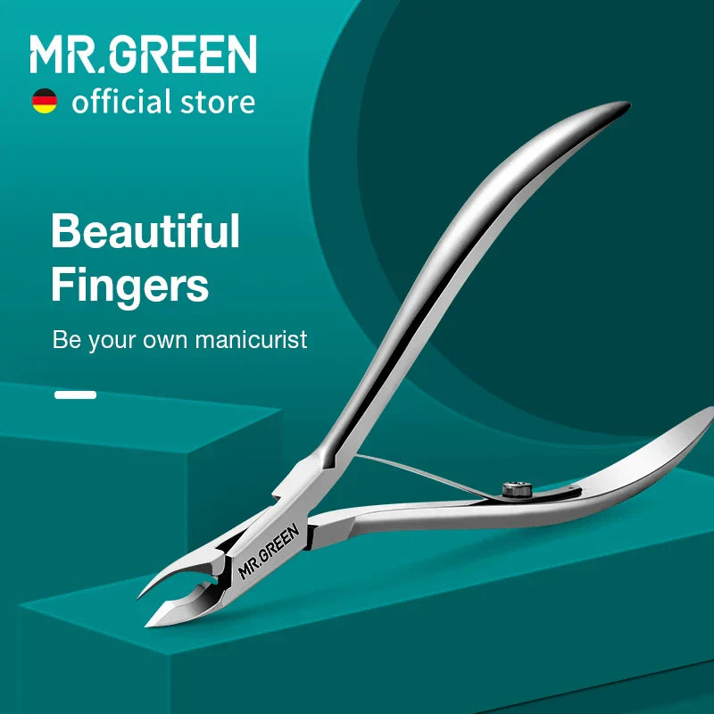 MR.GREEN Nail Cuticle Nipper Manicure Scissors Stainless Steel