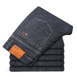 Summer Men's Thin Loose Jeans Classic Straight Gray