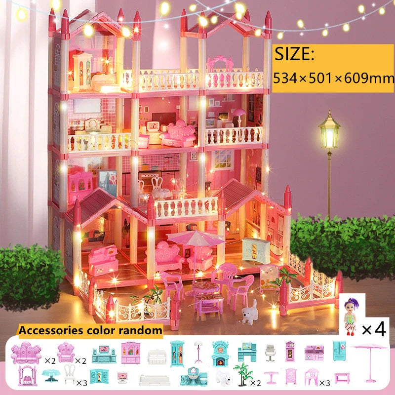 3d Assembly Diy Doll House Miniature Model Doll