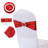 10pcs/50pcs Metallic Gold Silver Stretch Spandex Chair Bow
