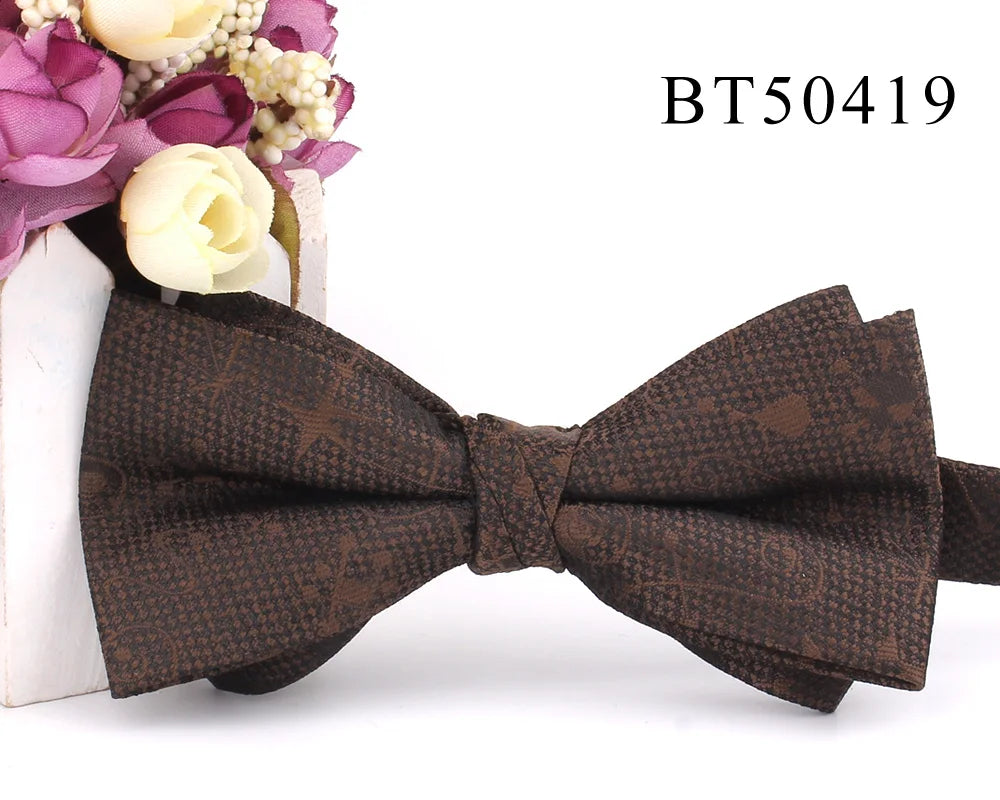 New Suits Bowtie For Groom Fashion Striped Bow