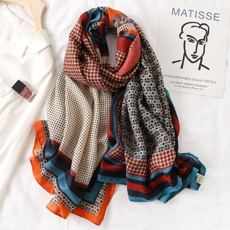 2022 New Design Brand Women Scarf Fashion Print