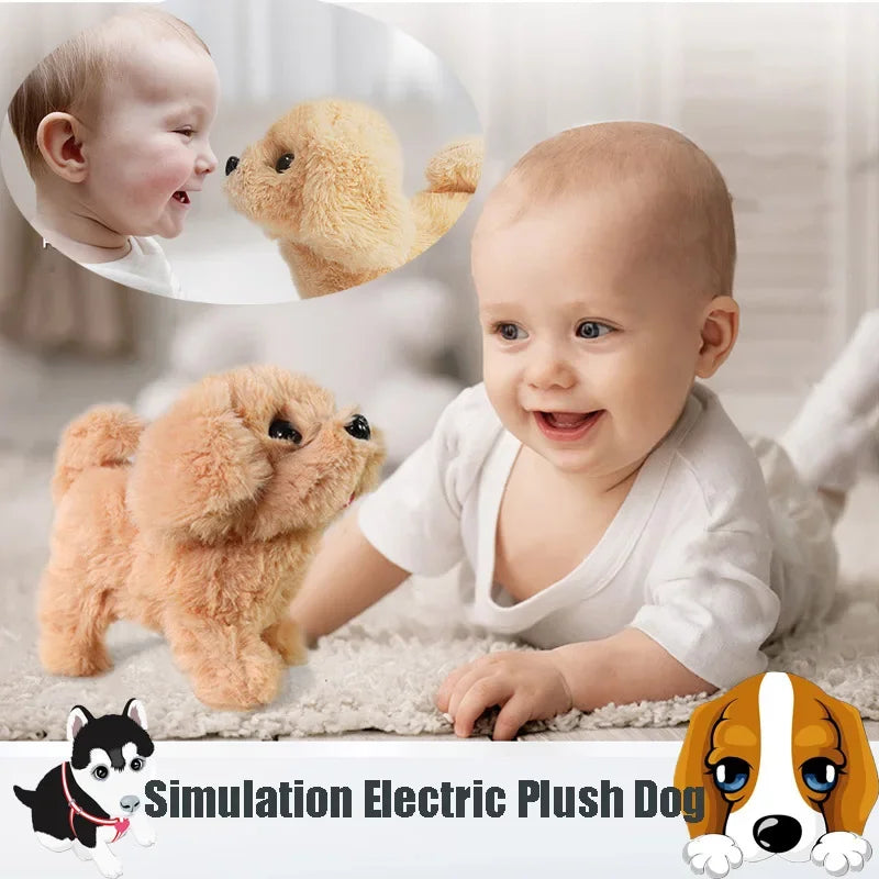 18CM Electric Simulation Puppy Plush Toys Interactive Cute