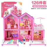 Kids Toy Simulation Doll House Villa Set Pretend